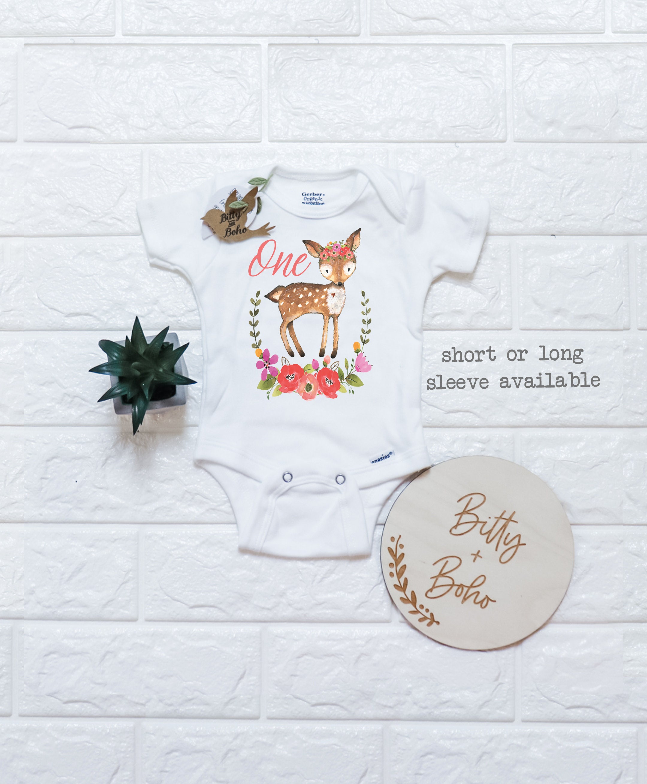 One Baby Bodysuit, First Birthday Outfit Girl, Birthday Onesie®, Baby…