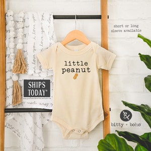 Little Peanut Baby Bodysuit, Elephant Baby Bodysuit, Cute Baby Clothes, Little Peanut Romper, Unisex Baby Bodysuit, Minimalist Baby Clothes