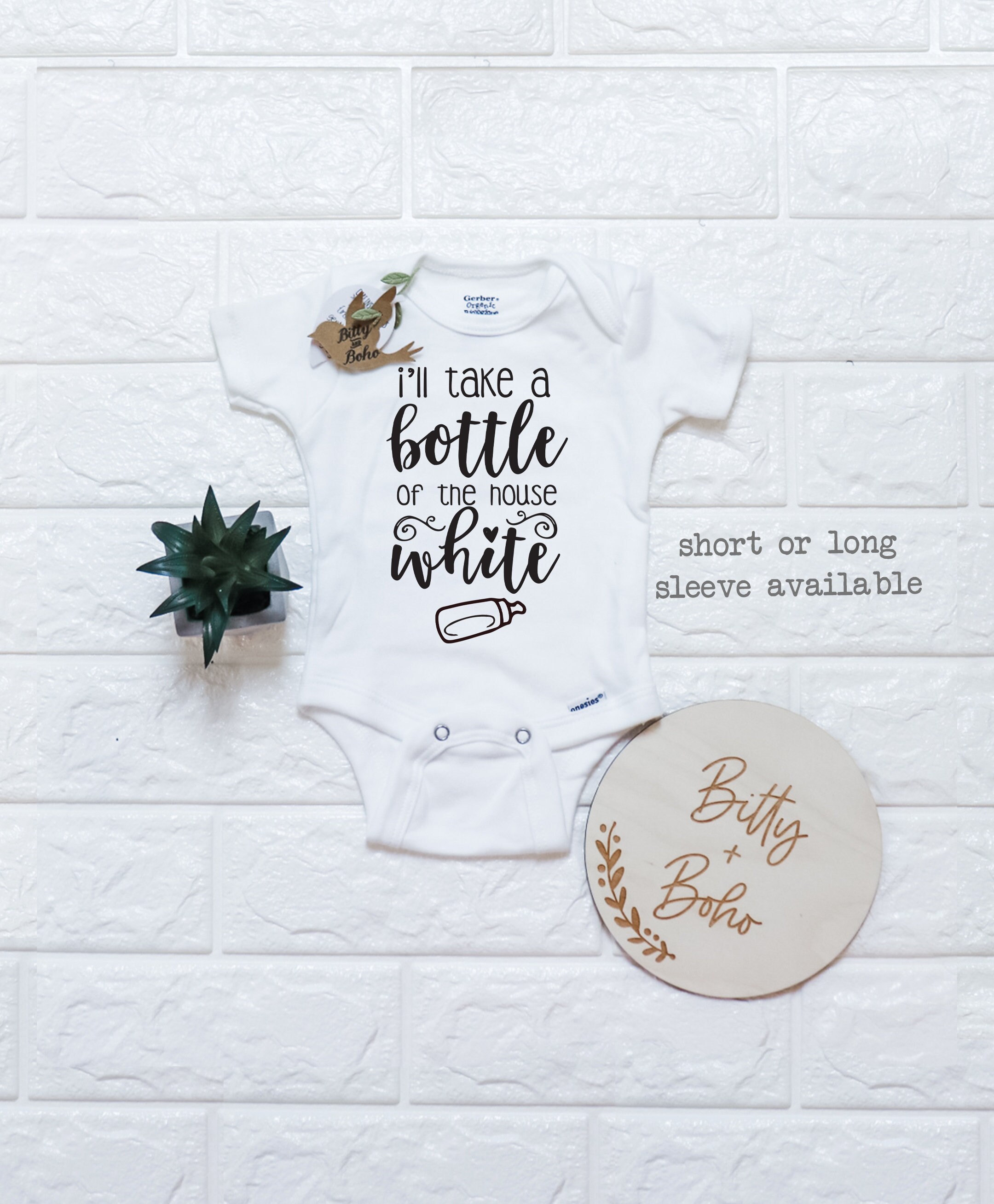 I'll Take a Bottle of the House White Baby Onesie®, Funny Baby On…