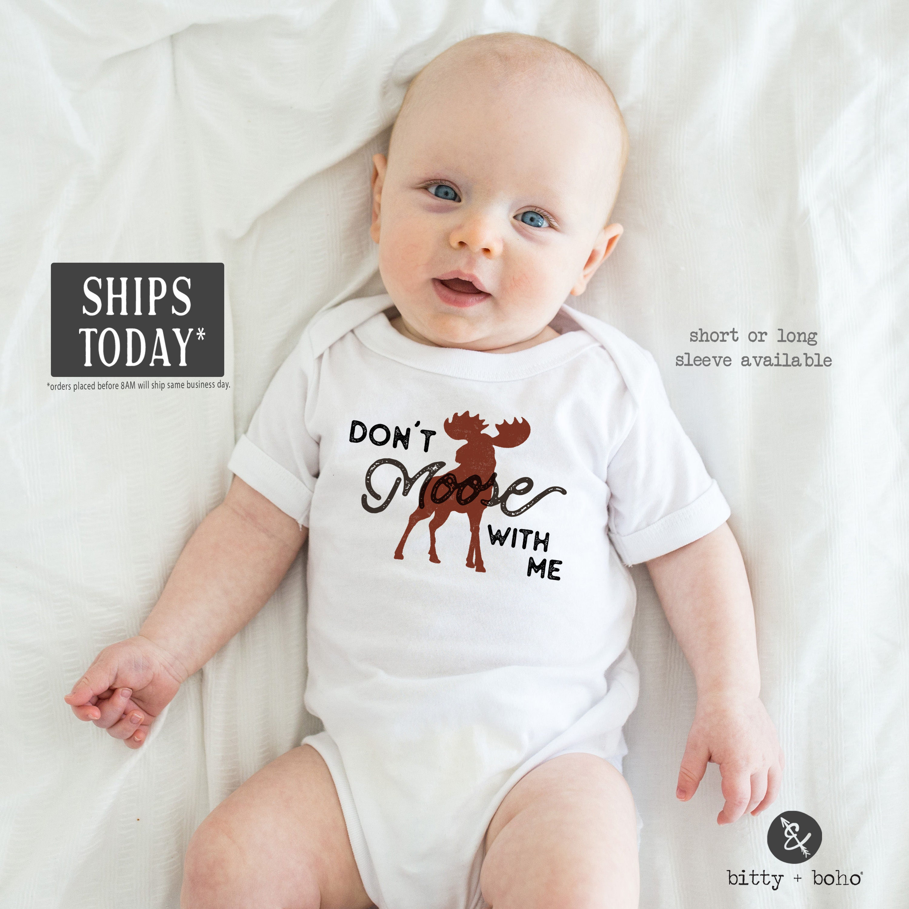 Moose Onesie Baby Boy Clothes Funny Onesies Woodland