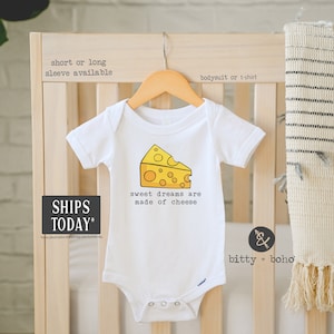 Food Onesie®, Funny Cheese Shirt, Funny Onesies, Funny Baby Shower Gift, Baby Boy Clothes, Cute Baby Onesies, Hipster Baby, Cheese Onesie