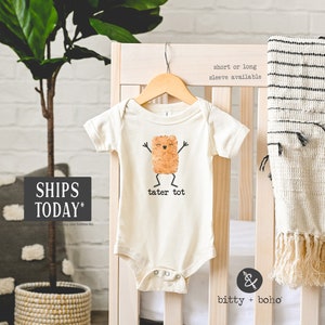 Tater Tot Baby Body, Essen Baby Body, Lustige Babykleidung, Unisex Baby Body, Hipster Babykleidung, Pommes