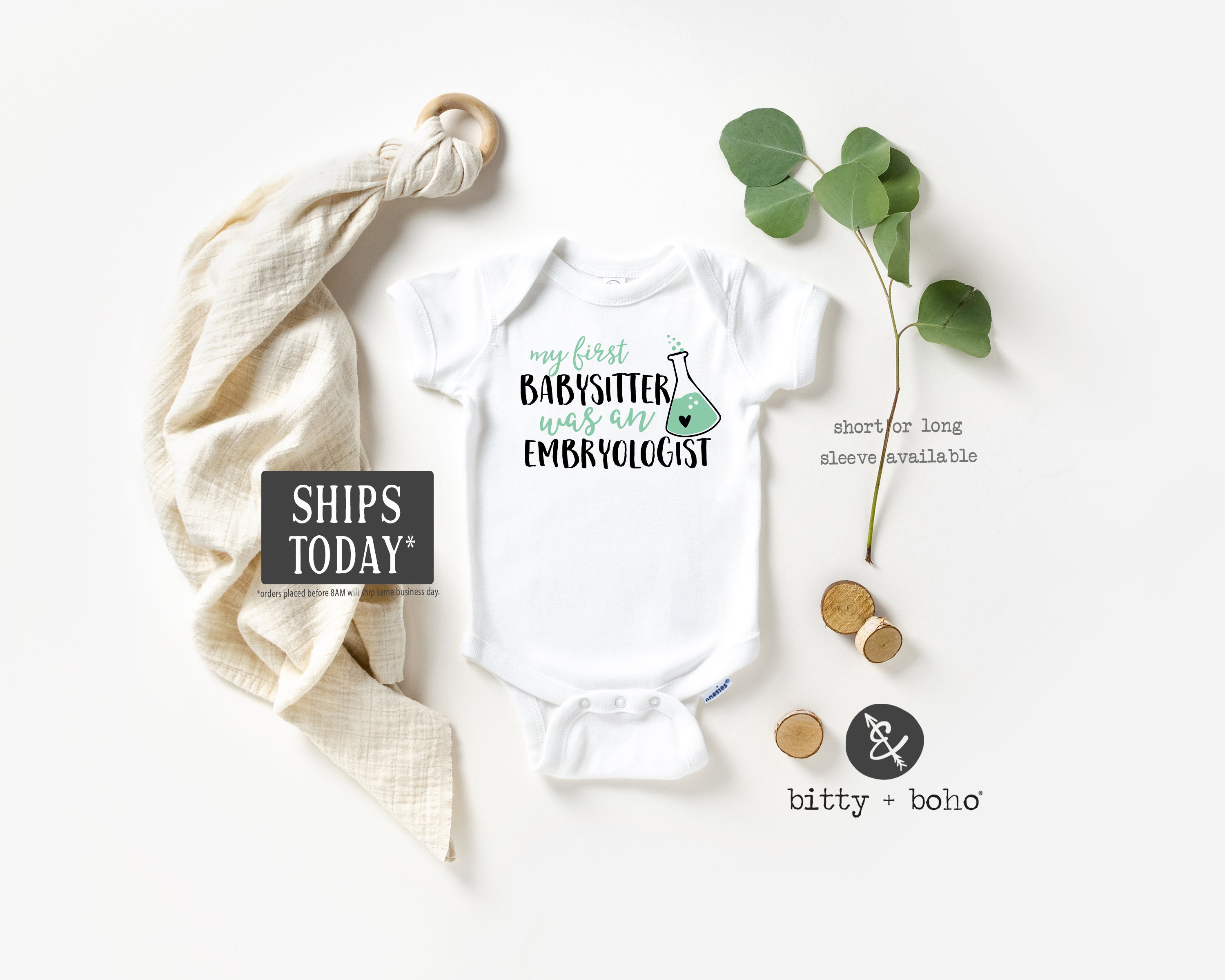 IVF Onesie®, My First Babysitter Was A Embryologist Onesie, IVF Shirt…