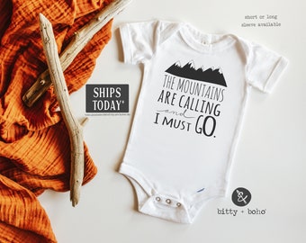 Mountains are Calling Onesie®, Baby Boy Clothes, Boho Baby Clothes, Baby Shower Gift, Cute Baby Onesies, Hipster Baby Clothes, Baby Boy Gift