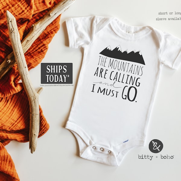 Mountains are Calling Onesie®, Baby Boy Clothes, Boho Baby Clothes, Baby Shower Gift, Cute Baby Onesies, Hipster Baby Clothes, Baby Boy Gift