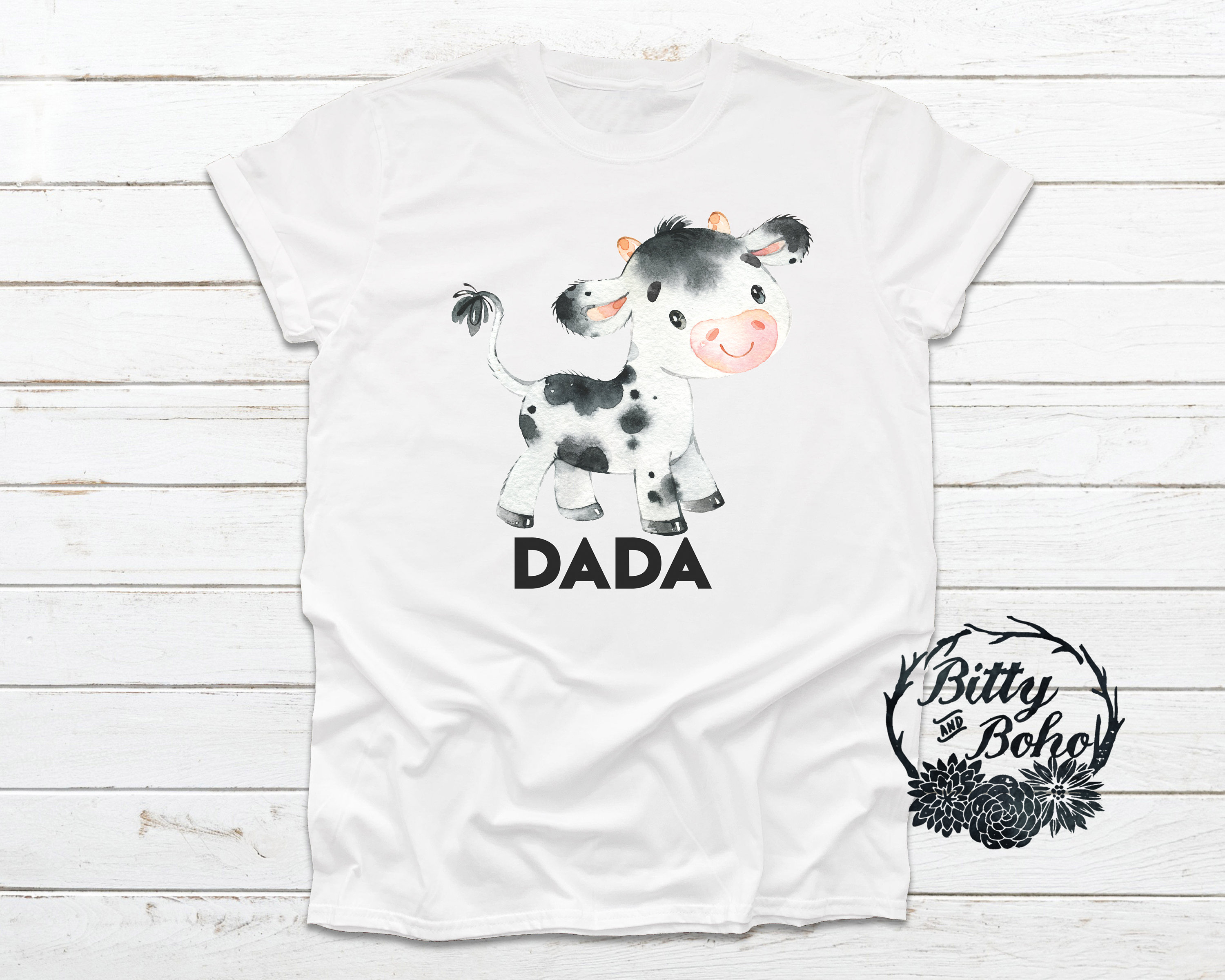 Daddy Cow Shirt Dad of the Birthday 