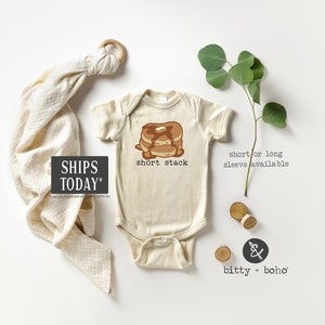Pancake Baby Bodysuit, Food Baby Bodysuit, Funny Baby Clothes, Funny Baby Romper, Unisex Baby Bodysuit, Hipster Baby Clothes, Short Stack