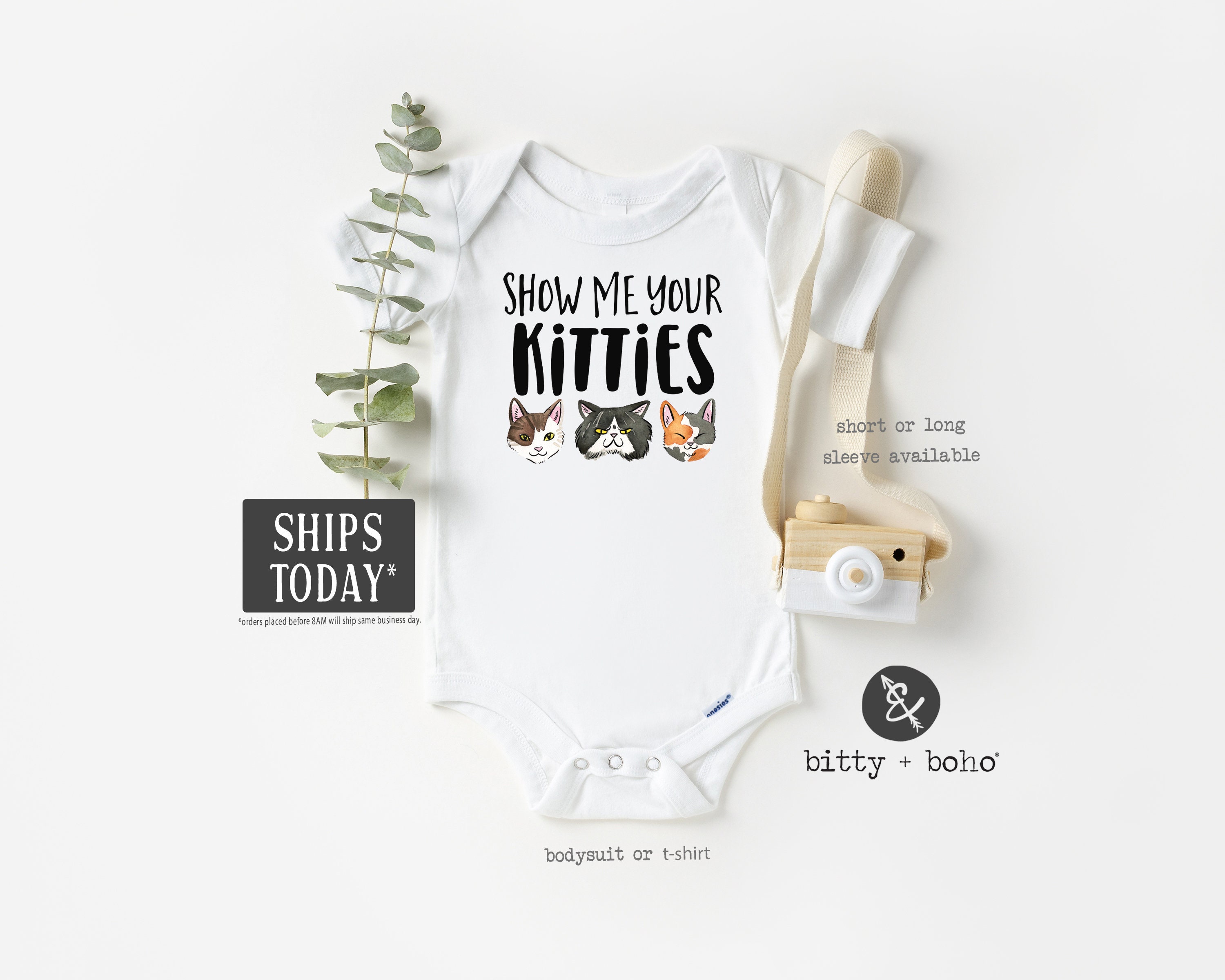 Show Me Your Kitties Cute Cat Theme Unisex Newborn Shower Lover Clothes Baby Onesie Outfit Bodysuits