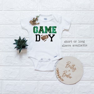 Football Onesie®, Football Baby Bodysuit, Football Shirt, Unisex Baby Clothes, Sports Onesie, Baby Boy Gift, Game On Shirt, Football Sunday
