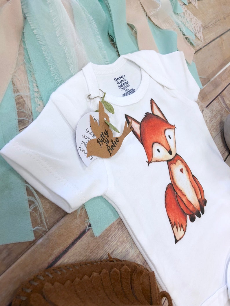 Baby Fox Onesie® Boho Baby Clothes Baby Shower Gift Fox Etsy