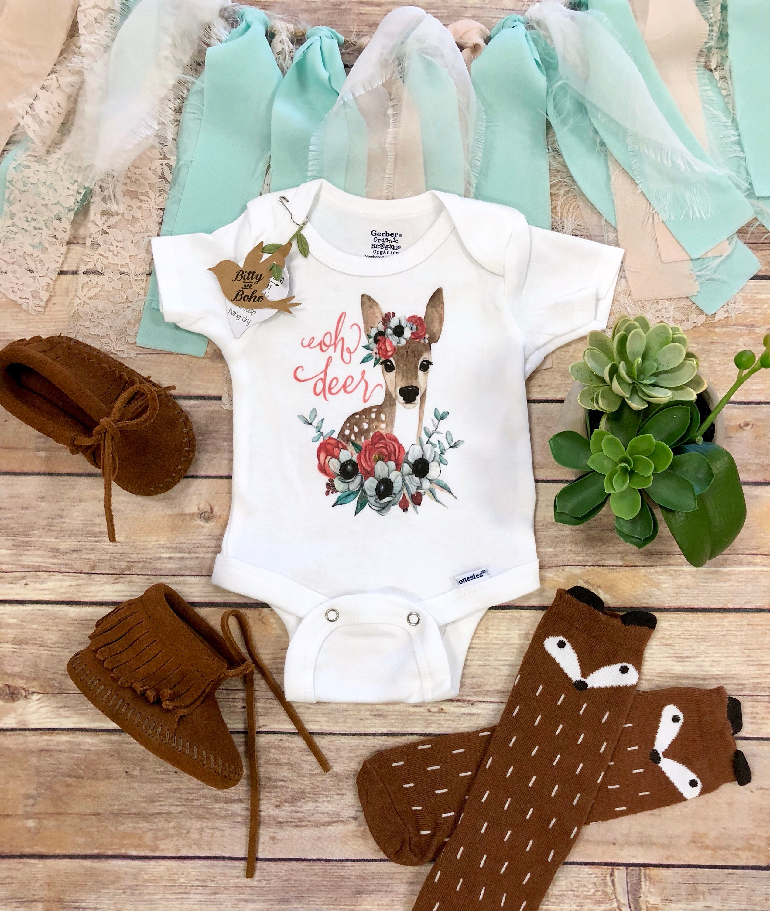 Oh Deer Onesie® Country Baby Girl Clothes Cute Baby Onesies Etsy