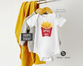 Small Fry Baby Onesie®, Hipster Baby, Funny Baby Onesies, Baby Shower Gift, French Fries Shirt, Unisex Baby Clothes, French Fries Onesie