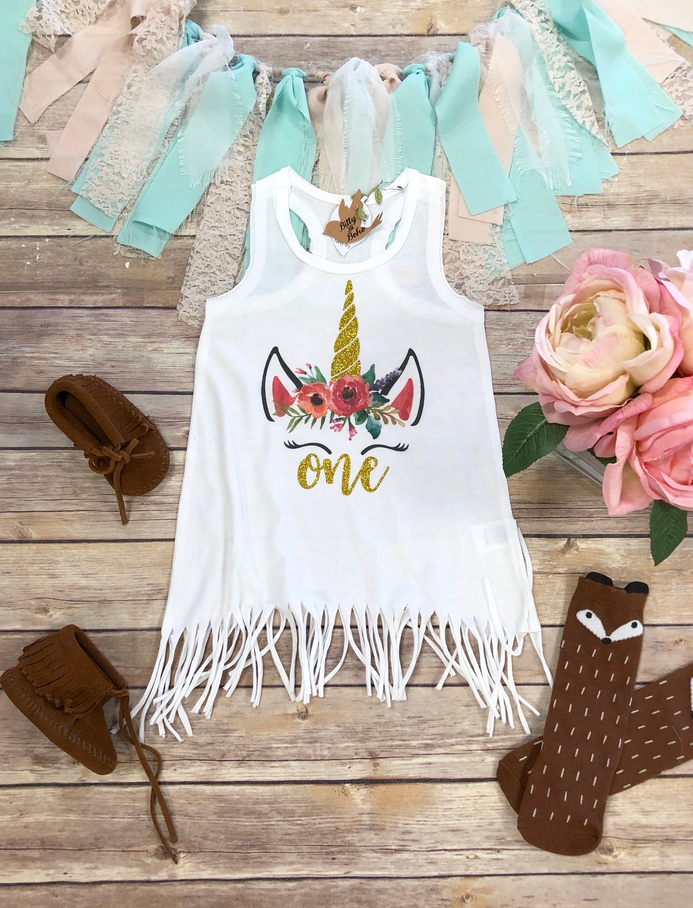 unicorn birthday girl dress