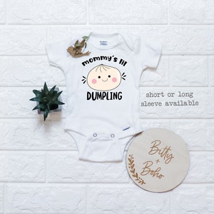Mommy&#39;s Lil Dumpling Onesie®, Funny Baby Shower Gift, Chinese Food Onesie, Unisex Baby Clothes, Baby Boy Clothes, Sushi Onesie,Dim Sum Shirt