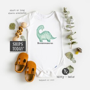 Dinosaur Onesie®, Dinosaur Baby Bodysuit, Brontosaurus Onesie, Dinosaur Baby Shower Gift, Neutral Baby Clothes, Hipster Baby Clothes, Dino