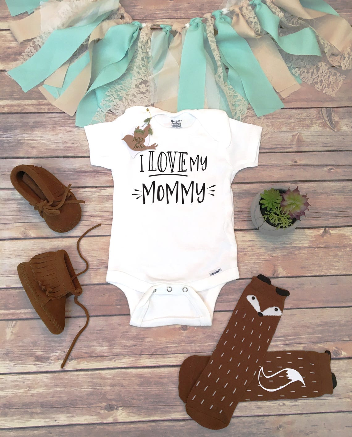 I Love My Mommy Onesie® Hipster Baby Clothes Mom Onesie Etsy