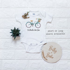 Baby Bike Onesie®, Baby Girl Clothes, Baby Shower Gift, Boho Baby Clothes, Bicycle Onesie,Cute Baby Clothes,Cute Onesies,Funny Baby Bodysuit