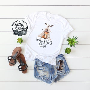 Wild One&#39;s Mom Shirt, Matching Birthday Shirts, Mom of the Birthday Girl Shirt, Family Shirts, Woodland Birthday Shirt, Family Birthday Tee