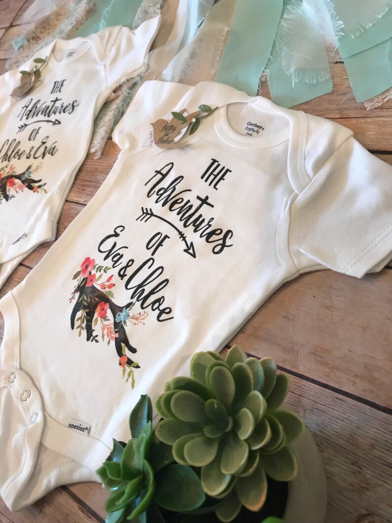Best Friends Onesies® Twin Baby Outfits Twin Onesies Etsy