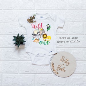 First Birthday Girl, Wild One Onesie®, Zoo Birthday Shirt, One Shirt, First Birthday Outfit Girl, Zoo Animal Birthday Party Shirt, Zoo Theme