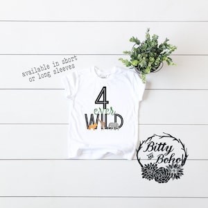 Four Ever Wild Shirt, Fourth Birthday Shirt, 4th Birthday Shirt, 4 Ever Wild Shirt, Zoo Birthday Shirt, Birthday Boy Shirt, Safari Birthday