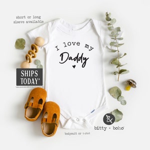 I Love My Daddy Onesie®、ヒップスターベビー服、パパワンジー、男の子ベビー服、ユニセックスベビー服、お父さんへのギフト、ラブワンジー、父の日