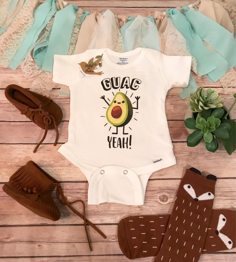 Hipster Baby Clothes Avocado Onesie® Funny Onesies Funny Etsy