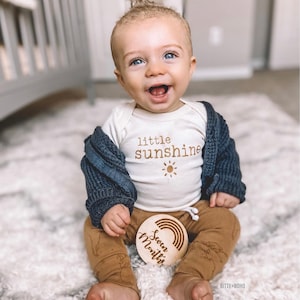 Little Sunshine Baby Bodysuit, Minimalist Baby Bodysuit, Gender Neutral Baby Clothes, Organic Baby Bodysuits, All Natural Baby Clothes, Sun