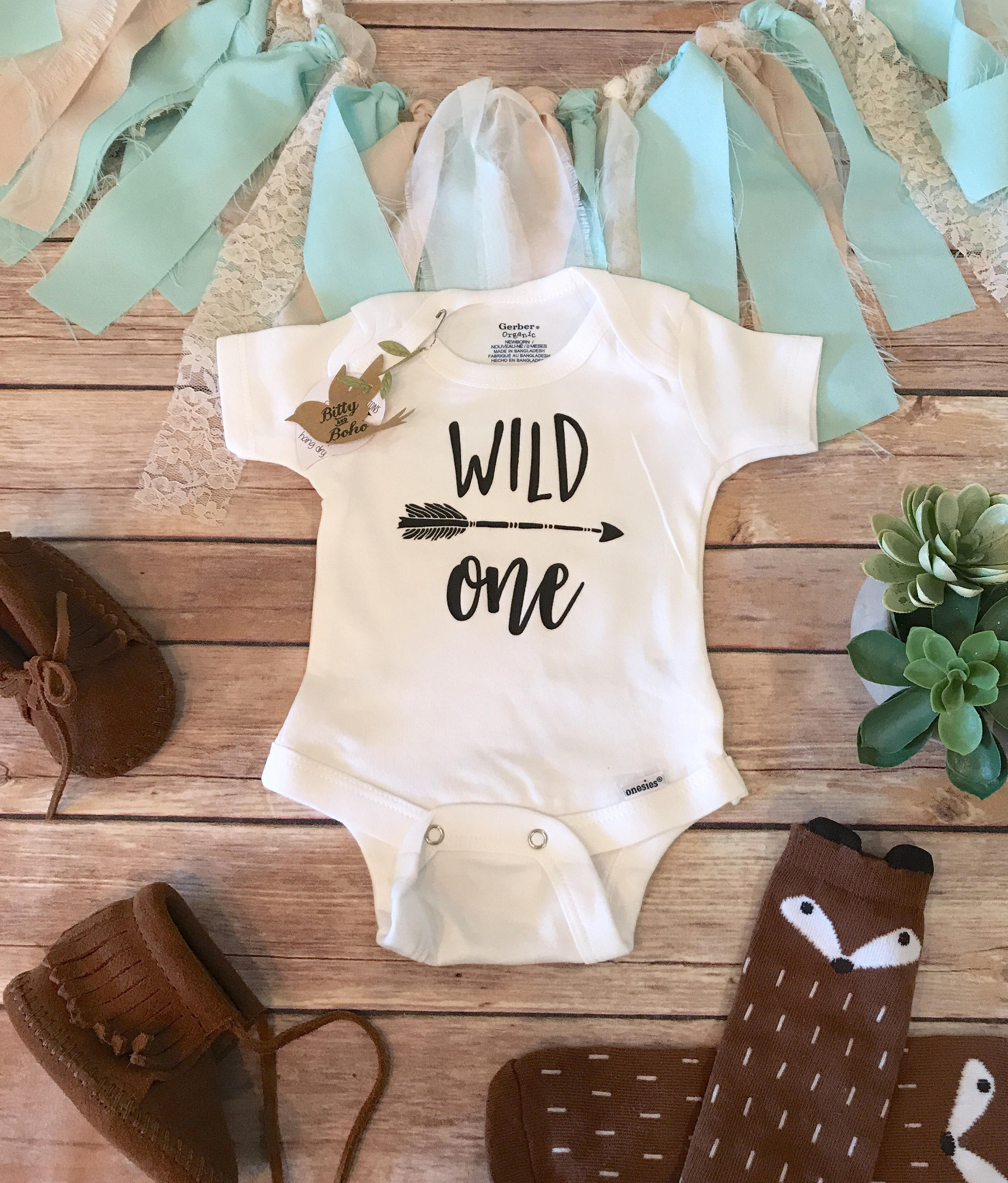 First Birthday Boy Wild One Onesie® Boho Baby Clothes Cute | Etsy