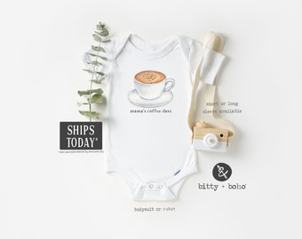Coffee Onesie®, Mama's Coffee Date Onesie, Cute Baby Clothes, Unisex Baby Shower Gift, Baby Bodysuit, Coffee Baby Bodysuit, Unisex Baby Gift
