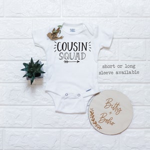 Cousin Squad Pregnancy Reveal Onesie®, Pregnancy Announcement, Cousin Shirt, Cousins make the Best Friends Onesie, Cousin Baby Bodysuit Cute