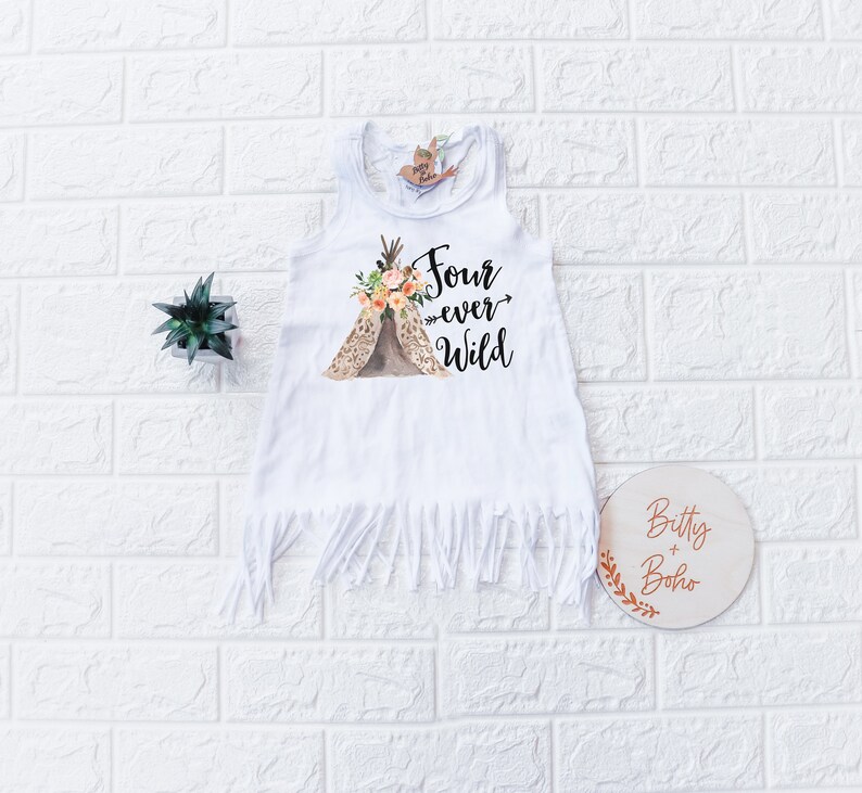 Download Fourth Birthday Outfit Girl Four Ever Wild Birthday Dress ...