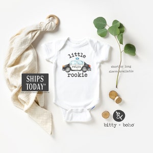 Little Rookie Police Onesie®, Baby Boy Clothes, Baby Shower Gift, Police Baby Bodysuit, Police Shirt, Policeman Baby Bodysuit, Rookie Onesie