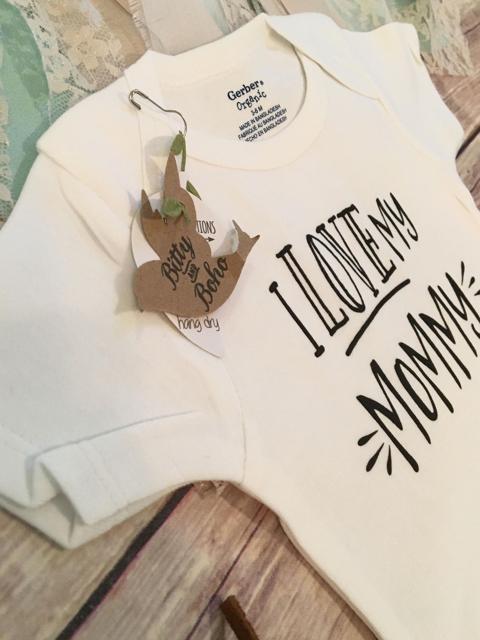 I Love My Mommy Onesie® Hipster Baby Clothes Mom Onesie Etsy