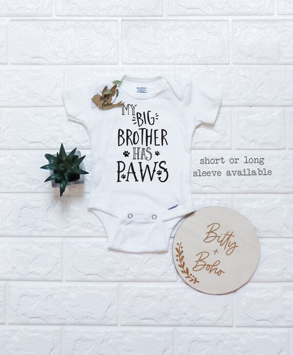 my big brother has paws onesie