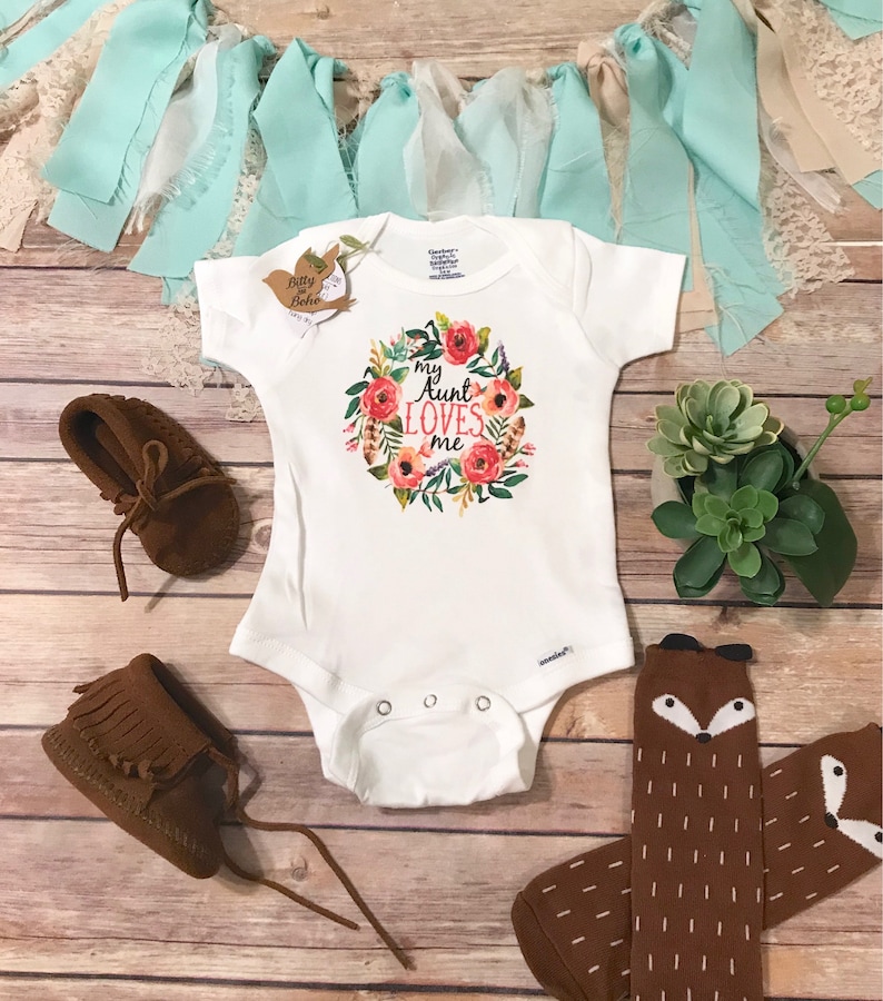 Aunt Onesie® Cute Baby Clothes Baby Girl Clothes Baby Etsy