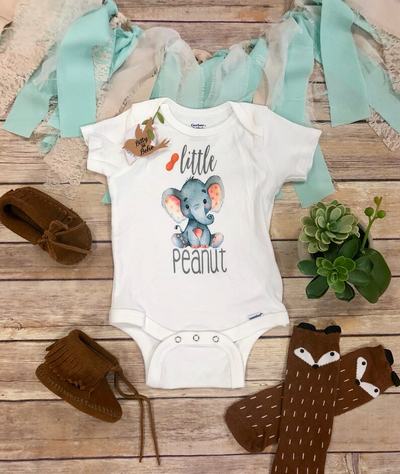 Little Peanut Onesie Unisex Baby Clothes Elephant Onesie Etsy