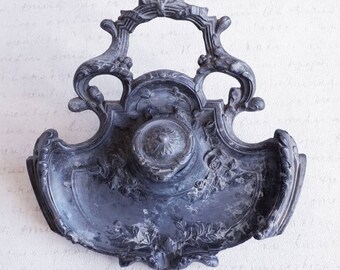 French metal Inkwell object for Office Antique Inkwell in regul Office decor ENC191790