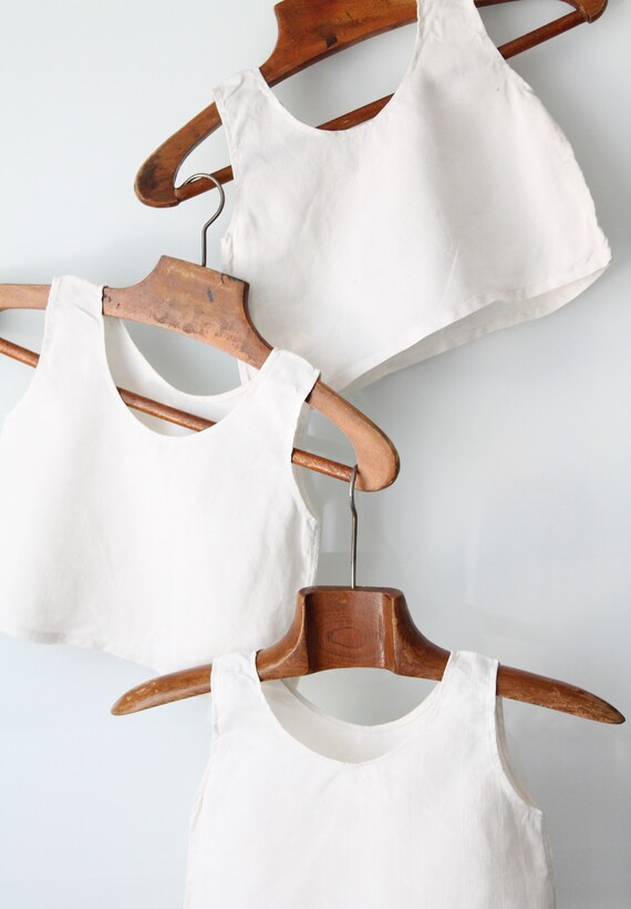 Vintage linen children's tank top, vintage childre