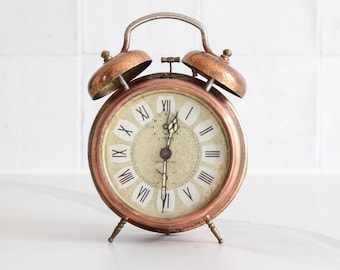 Large antique French JAZ Comtois repeating alarm clock, antique clock, display case, antique decoration, 4905
