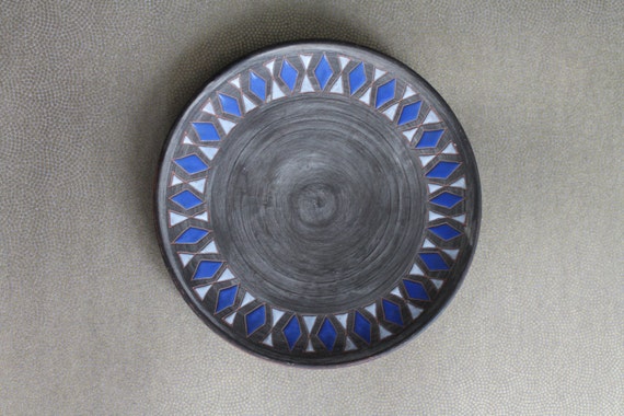 Decorative plate Ceramic art France, collection, enamelled Sandstone, Elie BARACHANT St Cannat, ASD160427