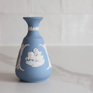 English Wedgwood porcelain blue vase blue gift for her for wedding anniversary 4937