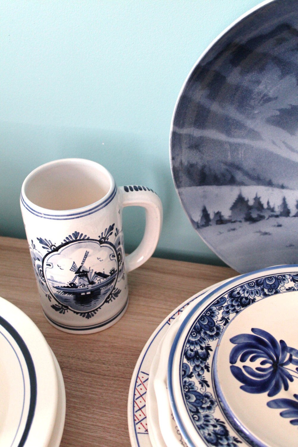 Chope de Delft Hollande, Numérotée Collection, Chope Bleue - Cadeau Collectionneur Pour Lui à Bière 