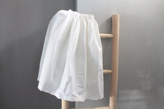 French antique white cotton petticoat, late 19th c
