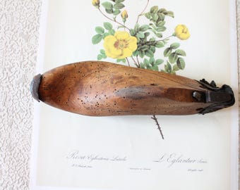 Cobbler's tool made of wood and metal, curiosity item, artisan tool, 4976