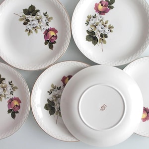 French vintage retro plates from Digoin and Sarreguemines,