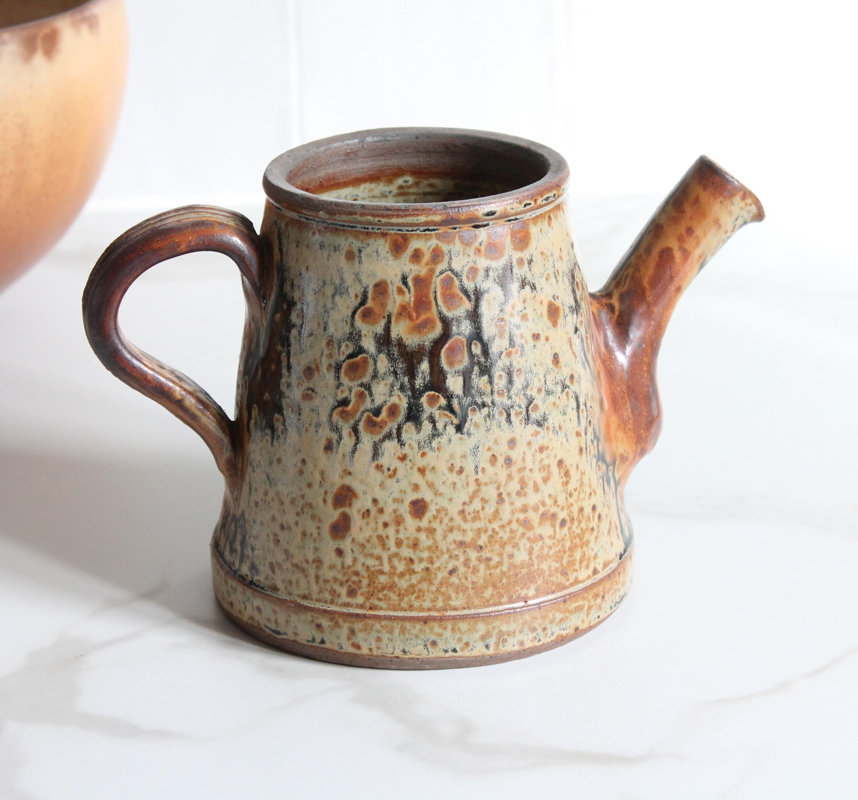 Signed French Stoneware Pitcher by Jean-pierre Prudhomme | Vintage