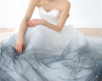 Starry Night Celestial Scattered Pearl Wedding Dress