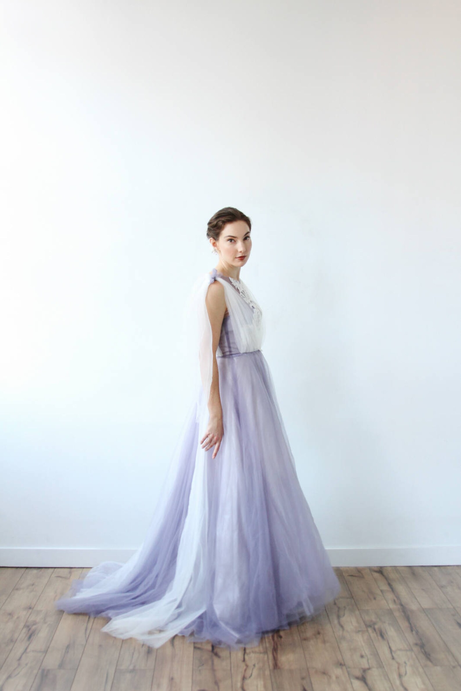 Custom Dye Dusty Purple Wedding Dress - Etsy