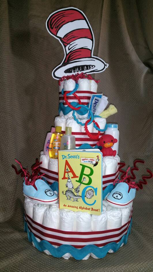 Cake Tutorial Dr Seuss Baby Shower Diaper Cake Inspired Diaper